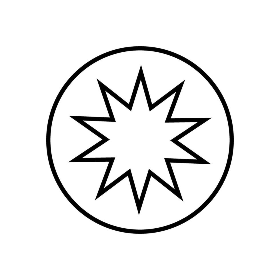 sunburst ikon . stjärna illustration tecken. pris märka symbol. vektor