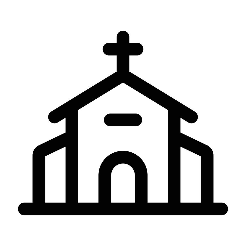 einfach Kirche Symbol. das Symbol können Sein benutzt zum Webseiten, drucken Vorlagen, Präsentation Vorlagen, Illustrationen, usw vektor