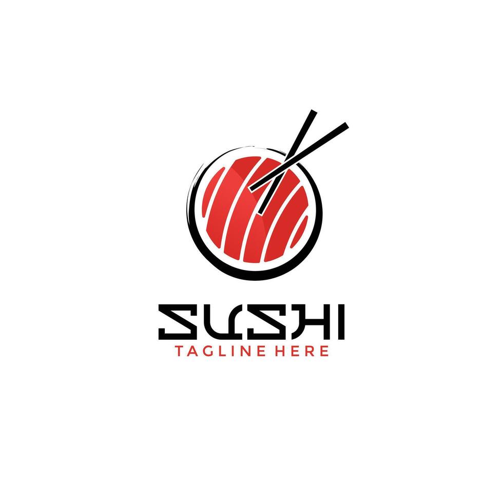 sushi logotyp design mall 2 vektor