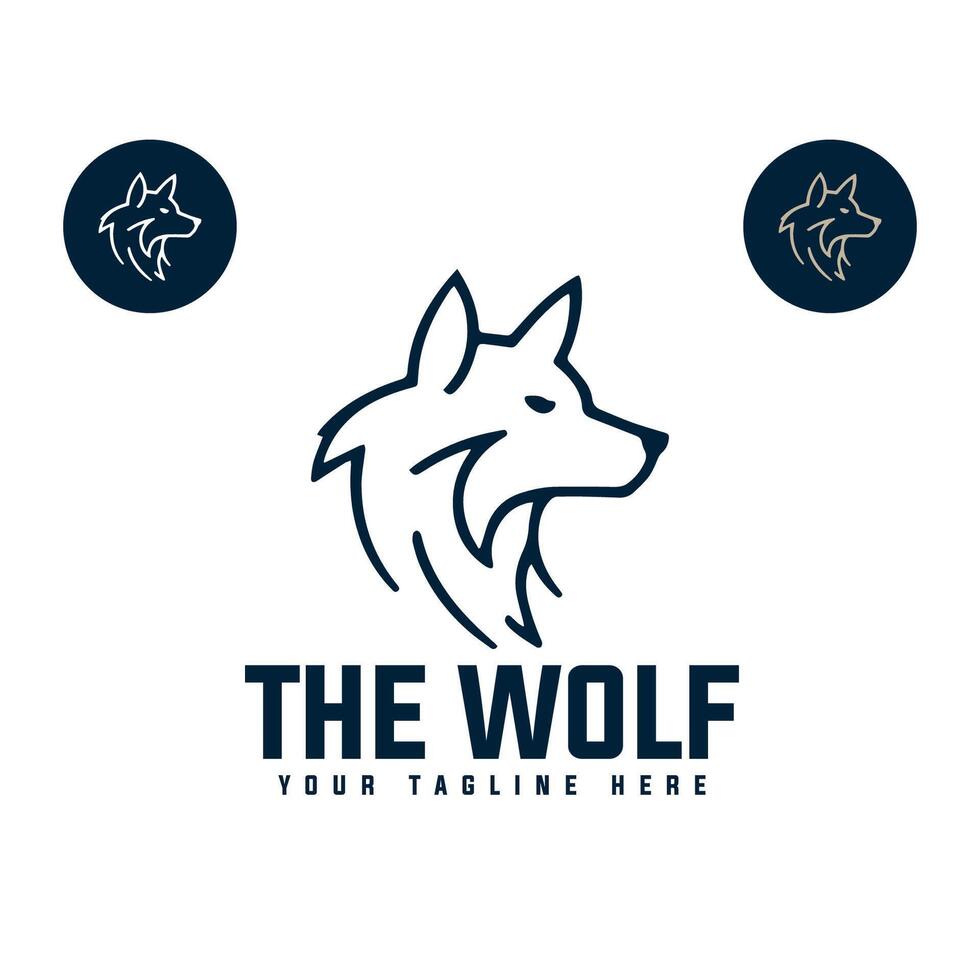 Wolf-Logo-Design-Icon-Vorlage vektor