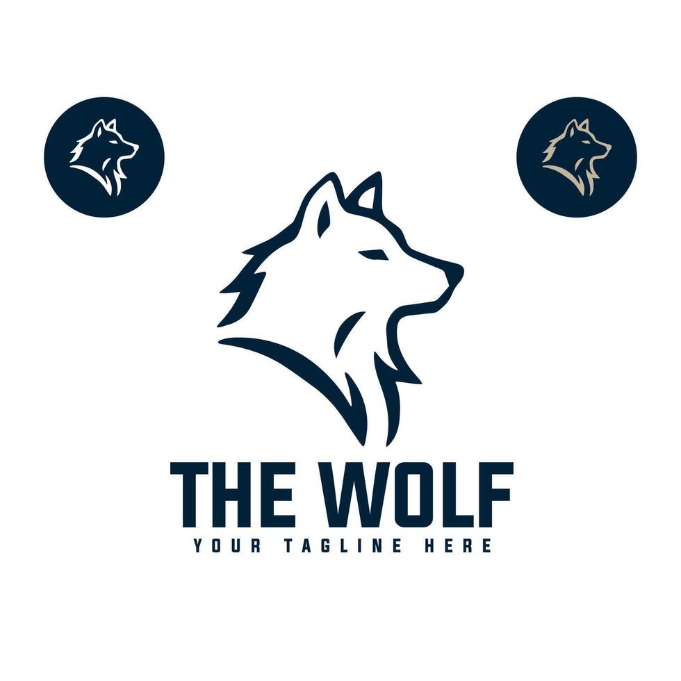 Wolf-Logo-Design-Icon-Vorlage vektor