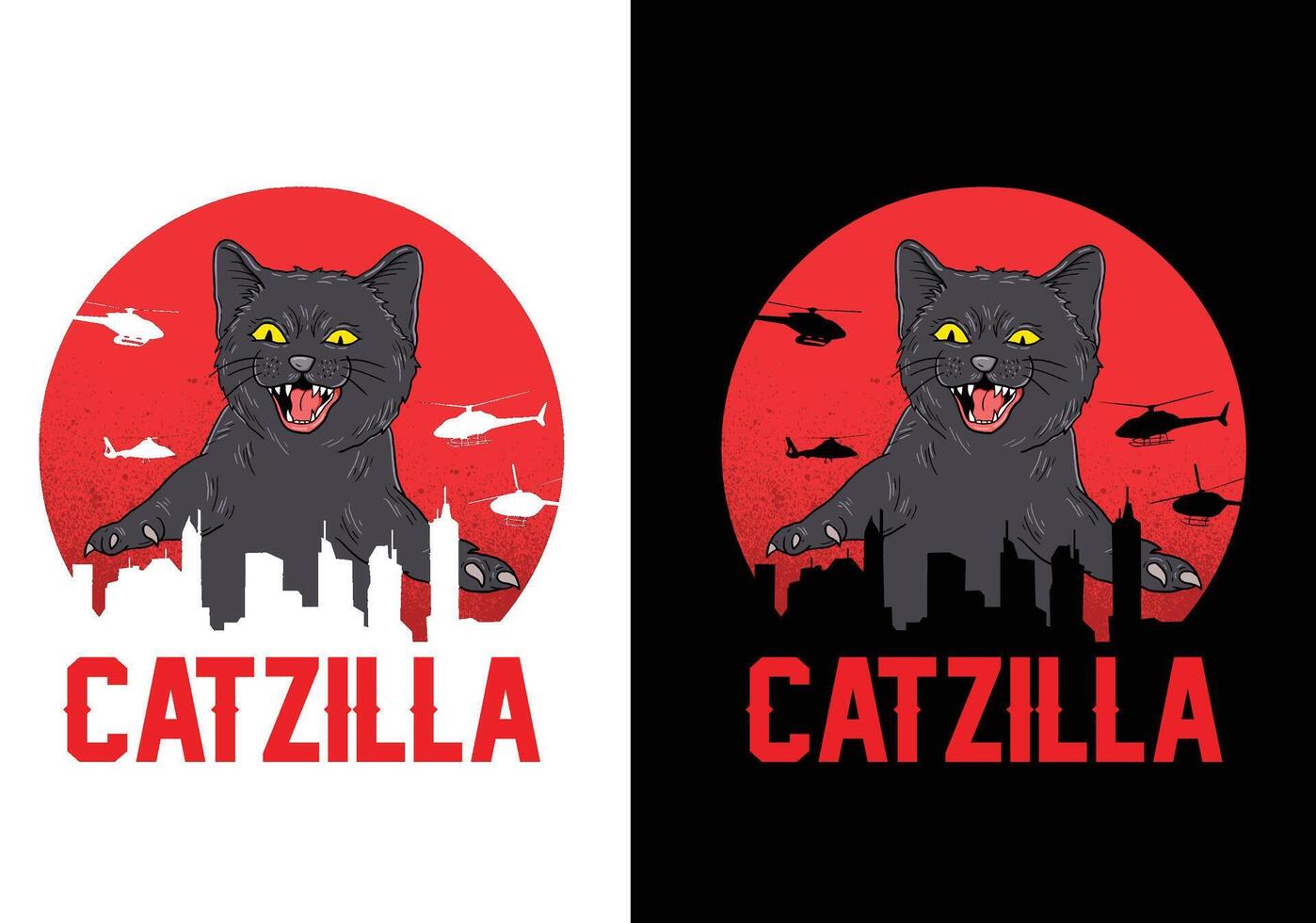 Katzen-T-Shirt-Design vektor