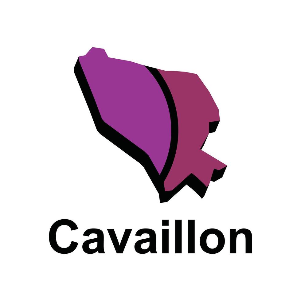 Karta av cavaillon design illustration, symbol, tecken, översikt, värld Karta internationell mall på vit bakgrund vektor