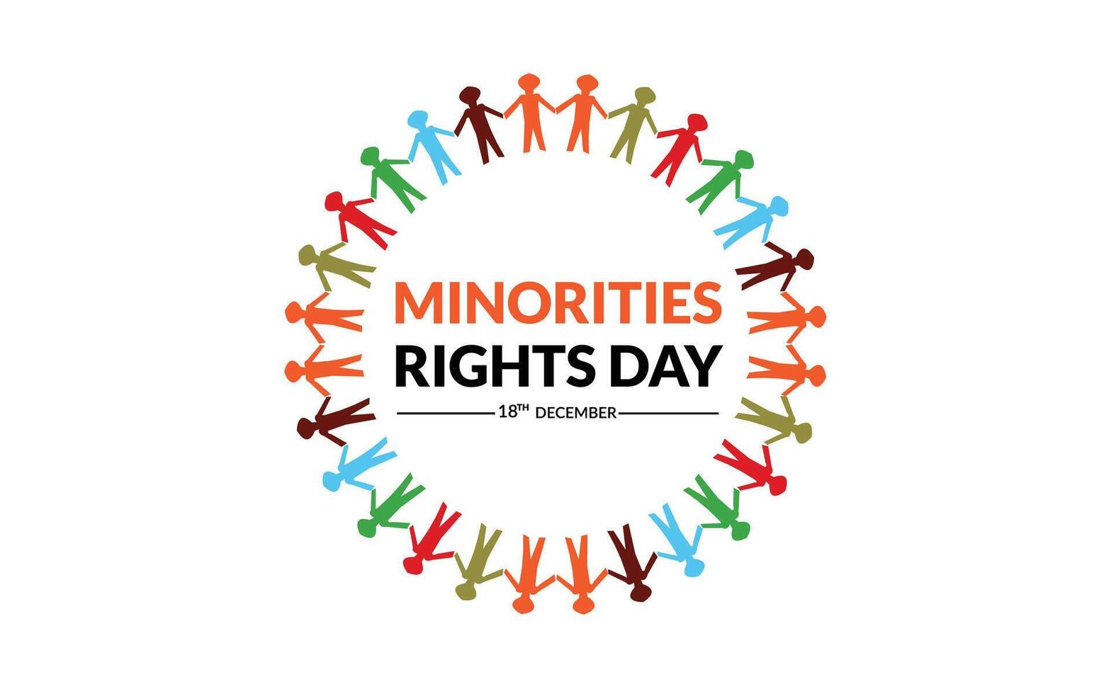 minoriteter rättigheter dag. vektor
