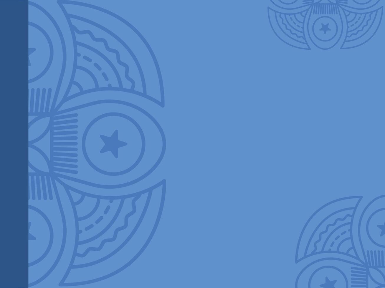 abstrakt Blau Handzeichnung Mandala Kunst Hintergrund vektor
