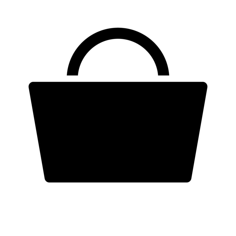 Tasche Silhouette Symbol. Gepäck. Handtasche. vektor
