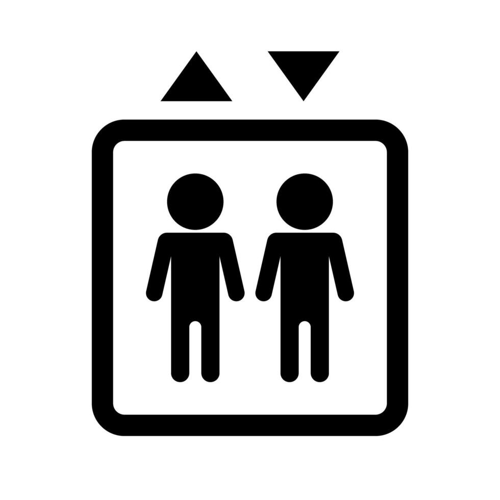Aufzug Symbol. Aufzug und Personen. vektor