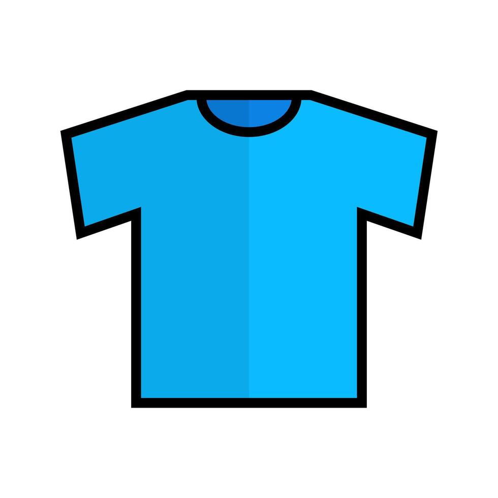 Blau modern T-Shirt Symbol. Kleidung Symbol. vektor