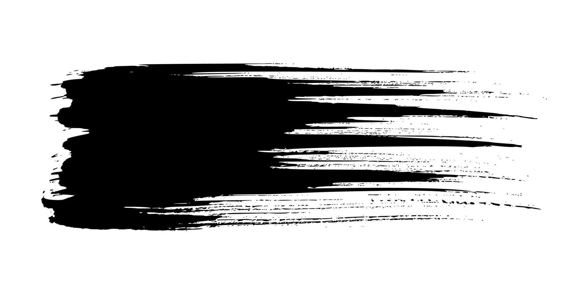 svart borsta stroke på vit bakgrund vektor