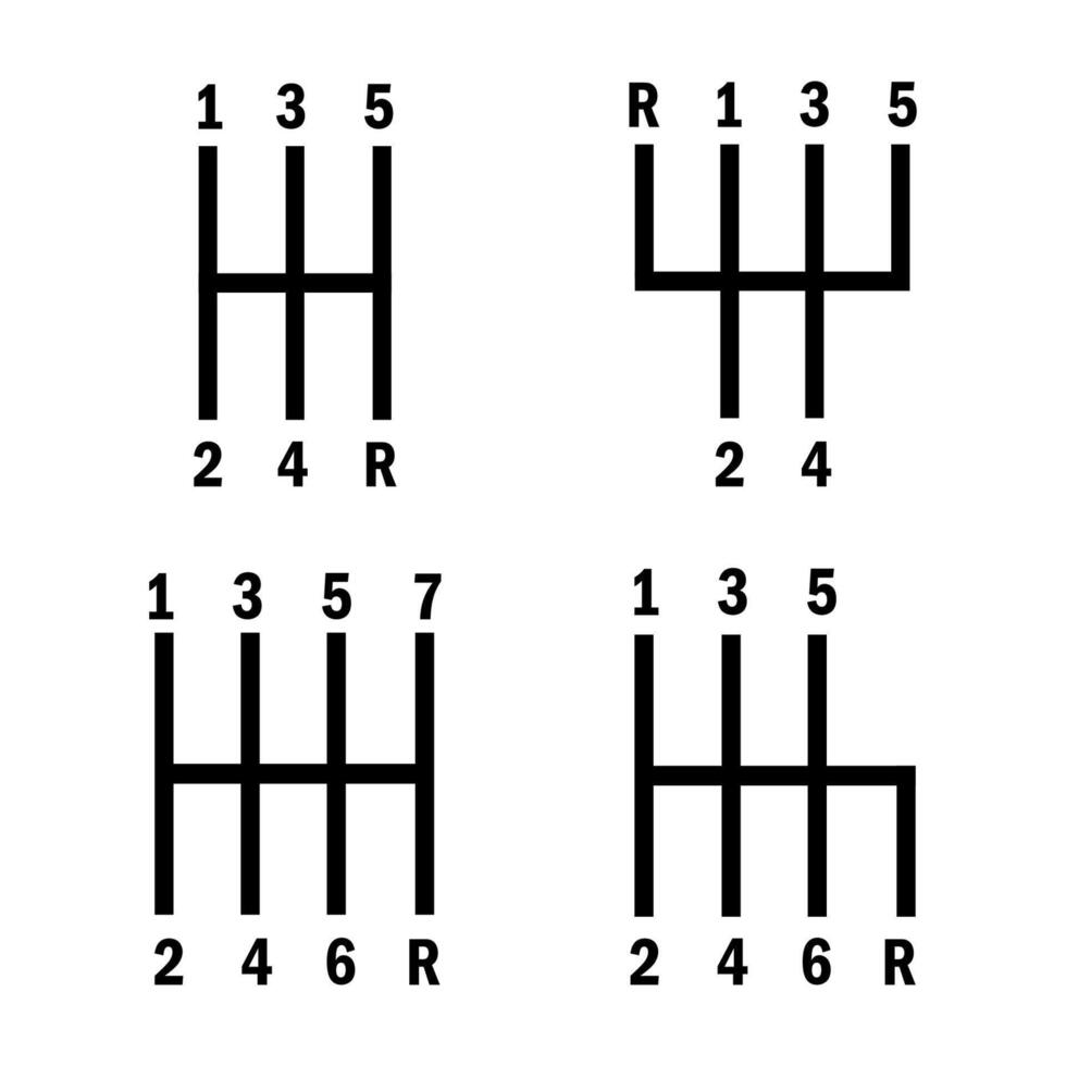 Automobil Getriebe. Ausrüstung Verschiebung Knopf Symbol. vektor