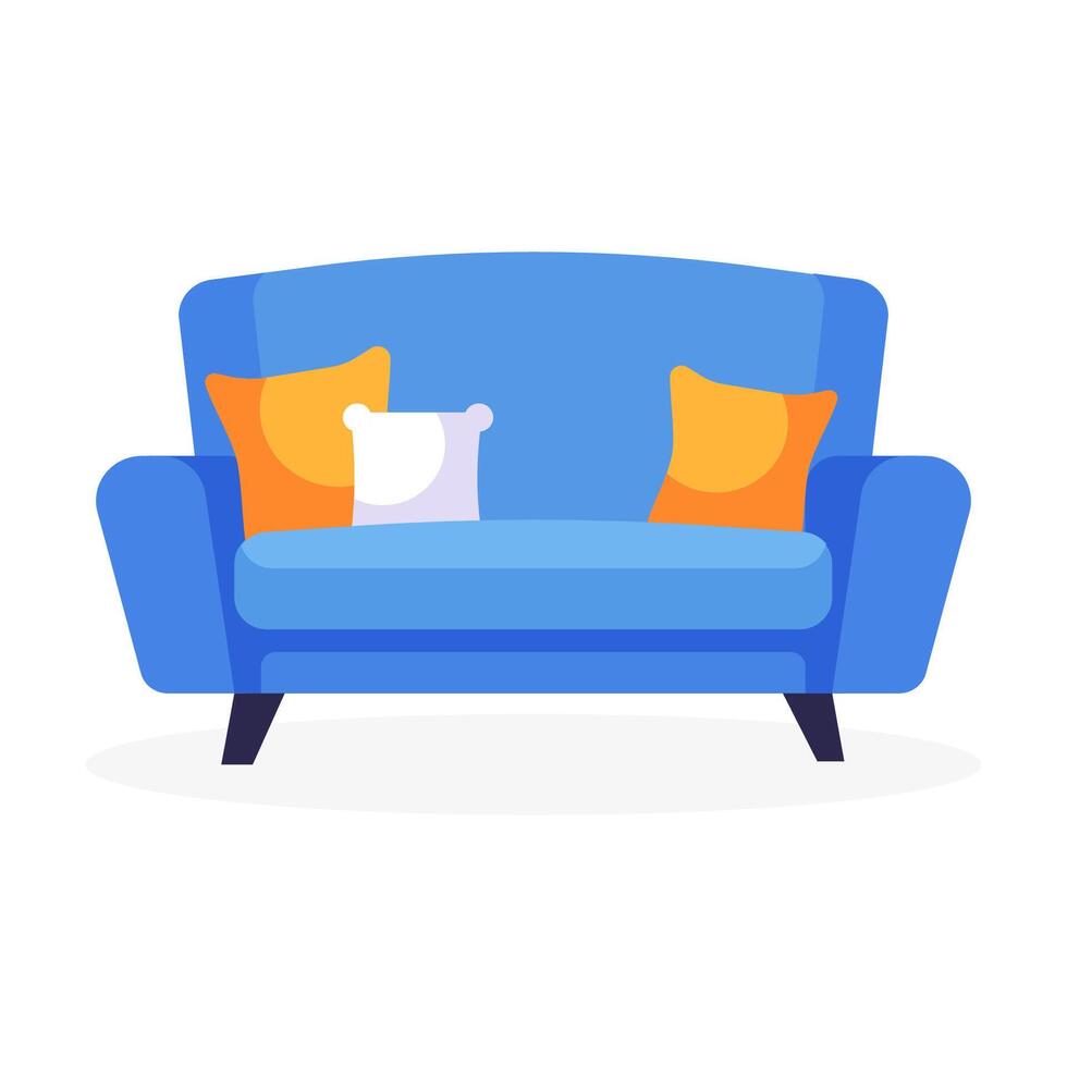 lyx soffa för modern levande rum reception eller vardagsrum enda objekt realistisk design illustration vektor