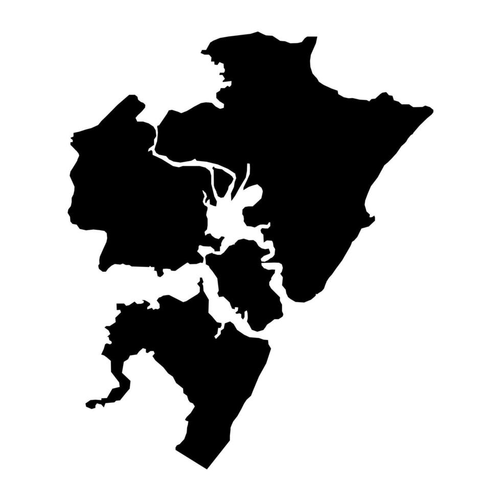 mombasa Bezirk Karte, administrative Aufteilung von Kenia. Illustration. vektor