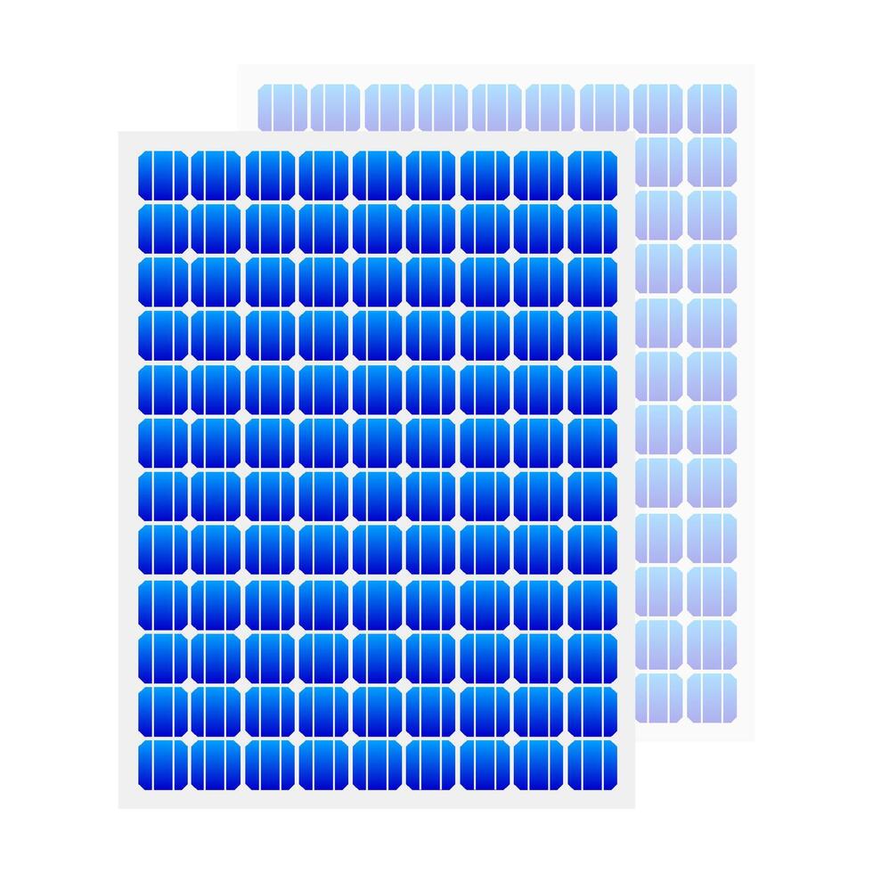 sol- panel. sol- energi. sol- cell 3d isolerat på vit bakgrund. illustration. vektor