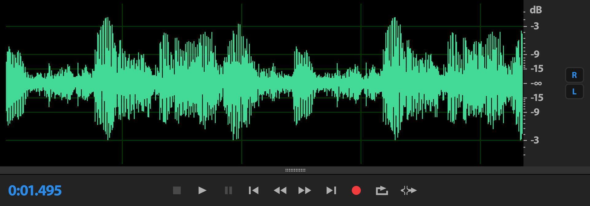 Audio- Editor Schnittstelle vektor