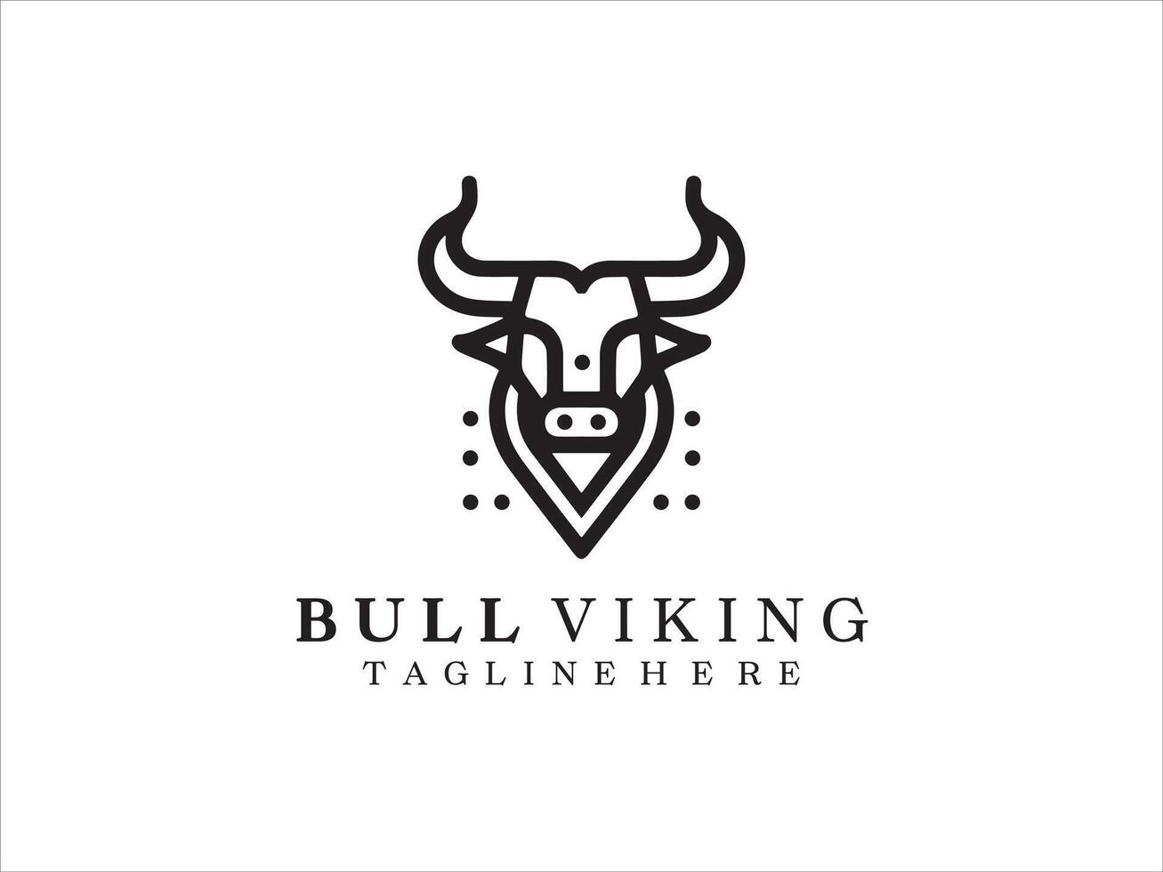 bull head logo vektor