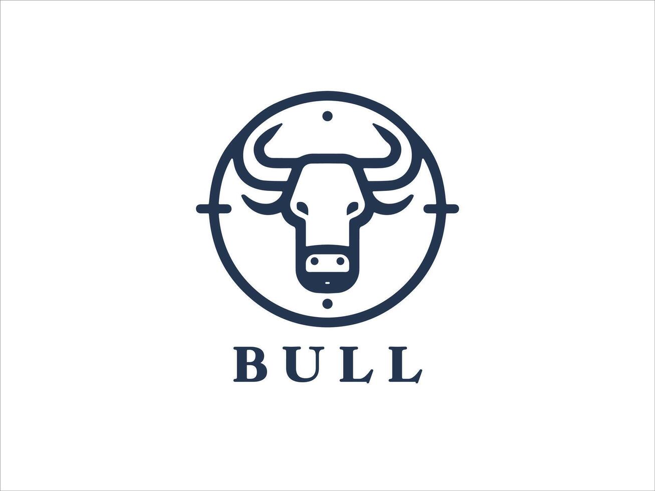 bull head logo vektor