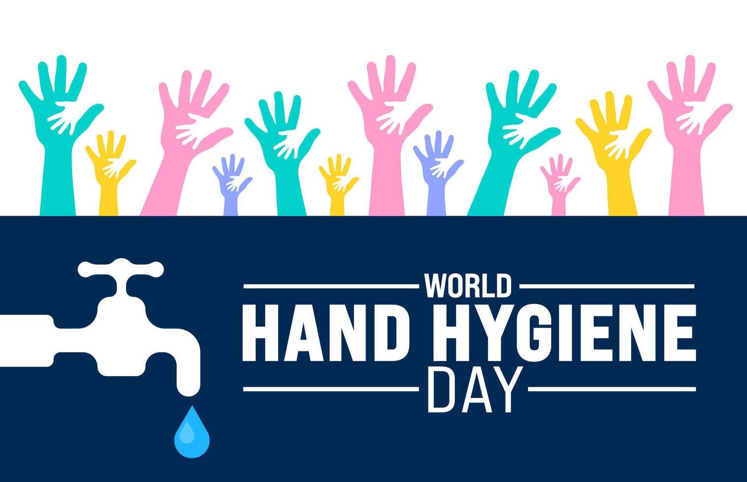 5 kann Welt Hand Hygiene Tag Hintergrund Vorlage. Urlaub Konzept. verwenden zu Hintergrund, Banner, Plakat, Karte, und Poster Design Vorlage mit Text Inschrift und Standard Farbe. vektor