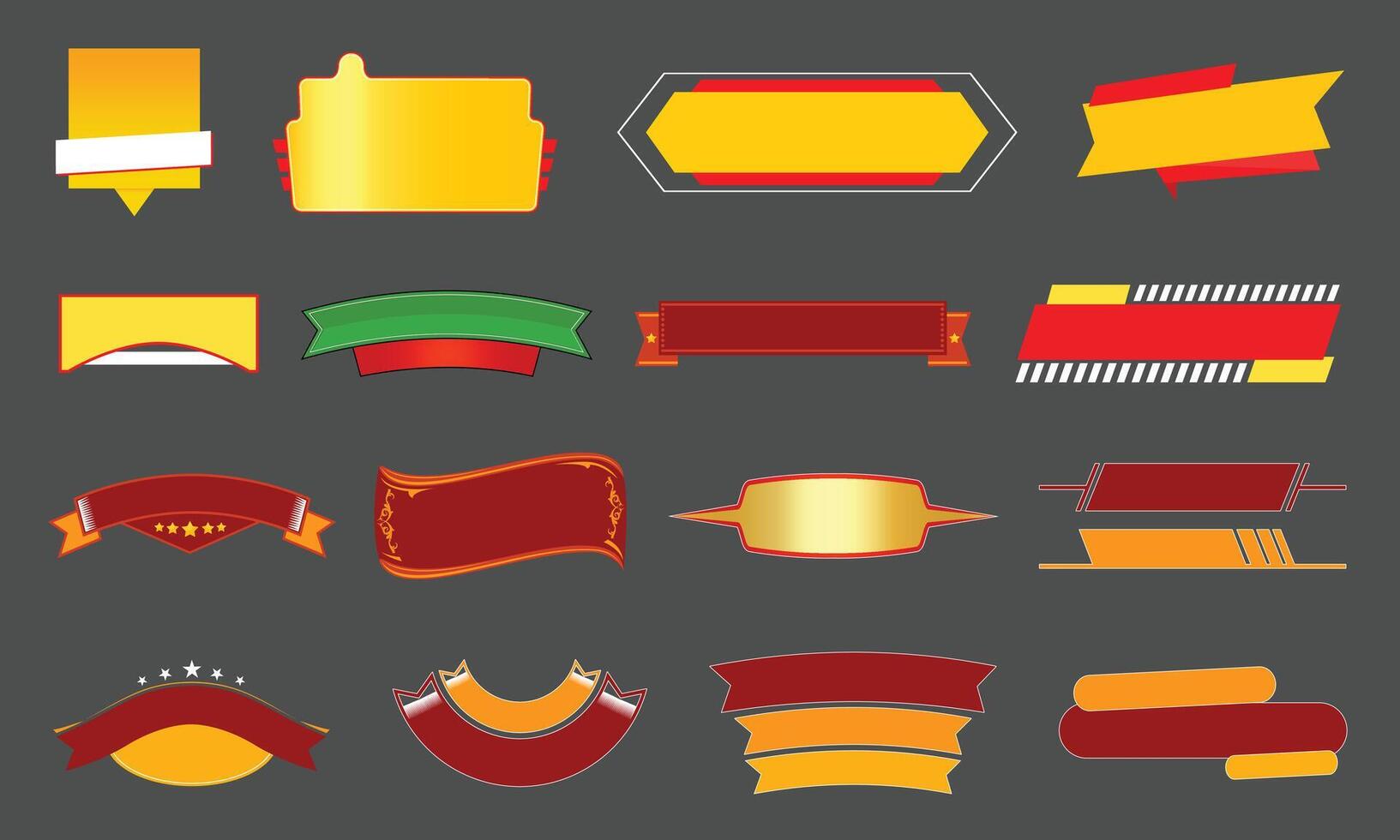 uppsättning av band, etiketter och klistermärke design element vektor