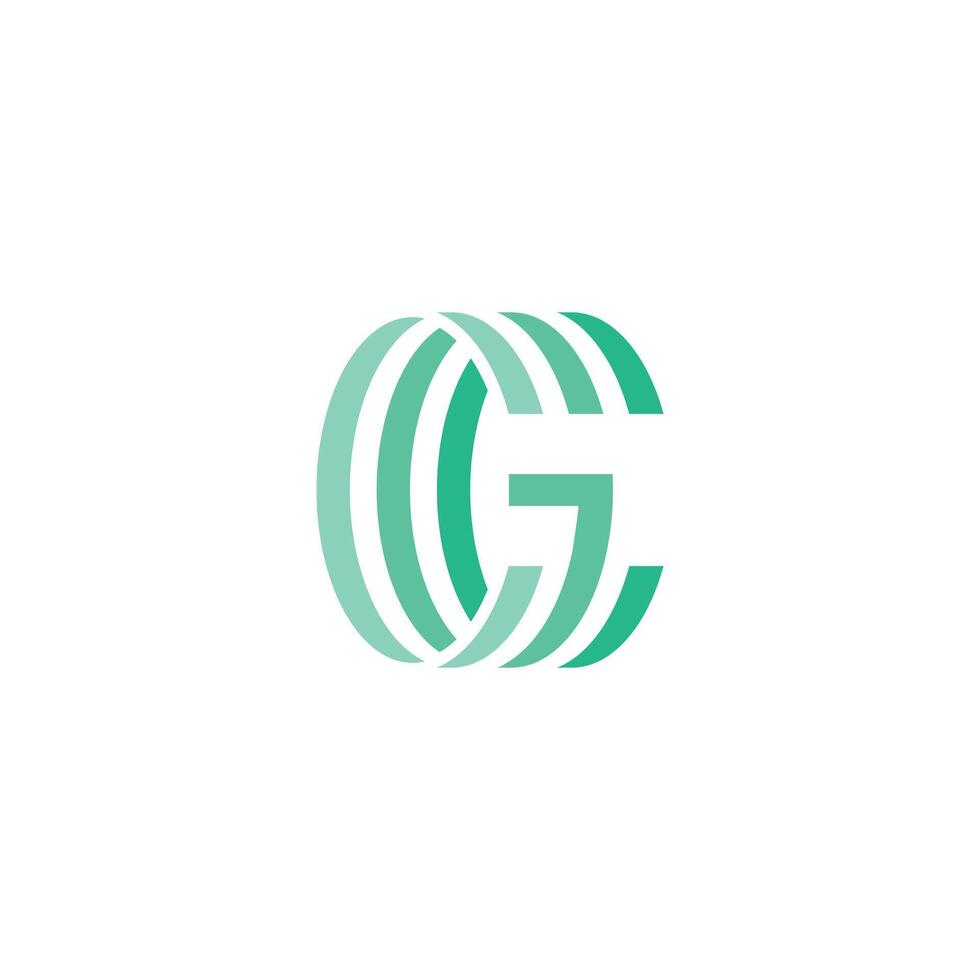 kreisförmig Brief cgc Logo Konzept vektor