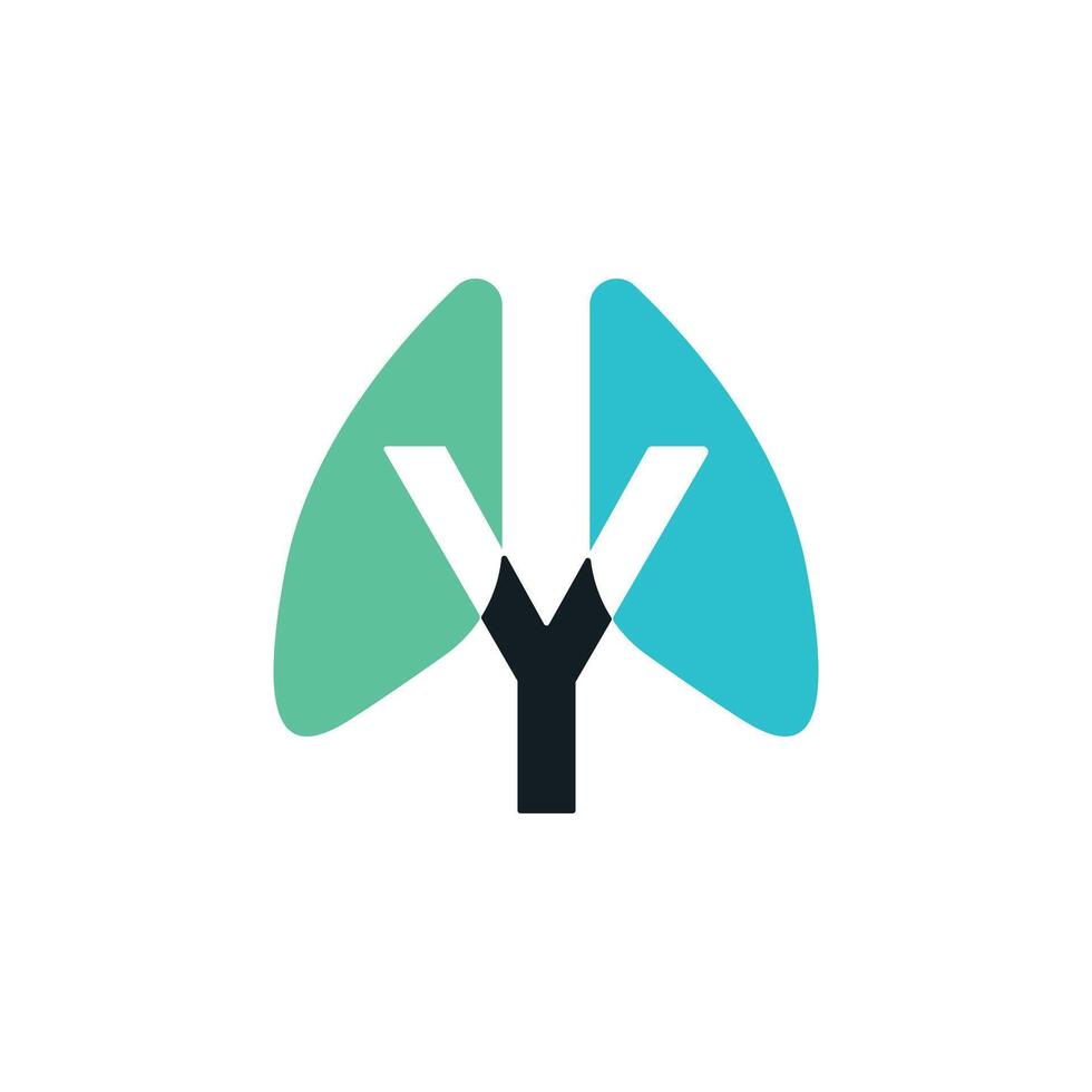 Brief y Lunge Logo Konzept vektor