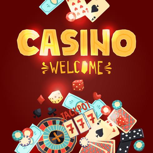 Casino gamblingaffisch vektor