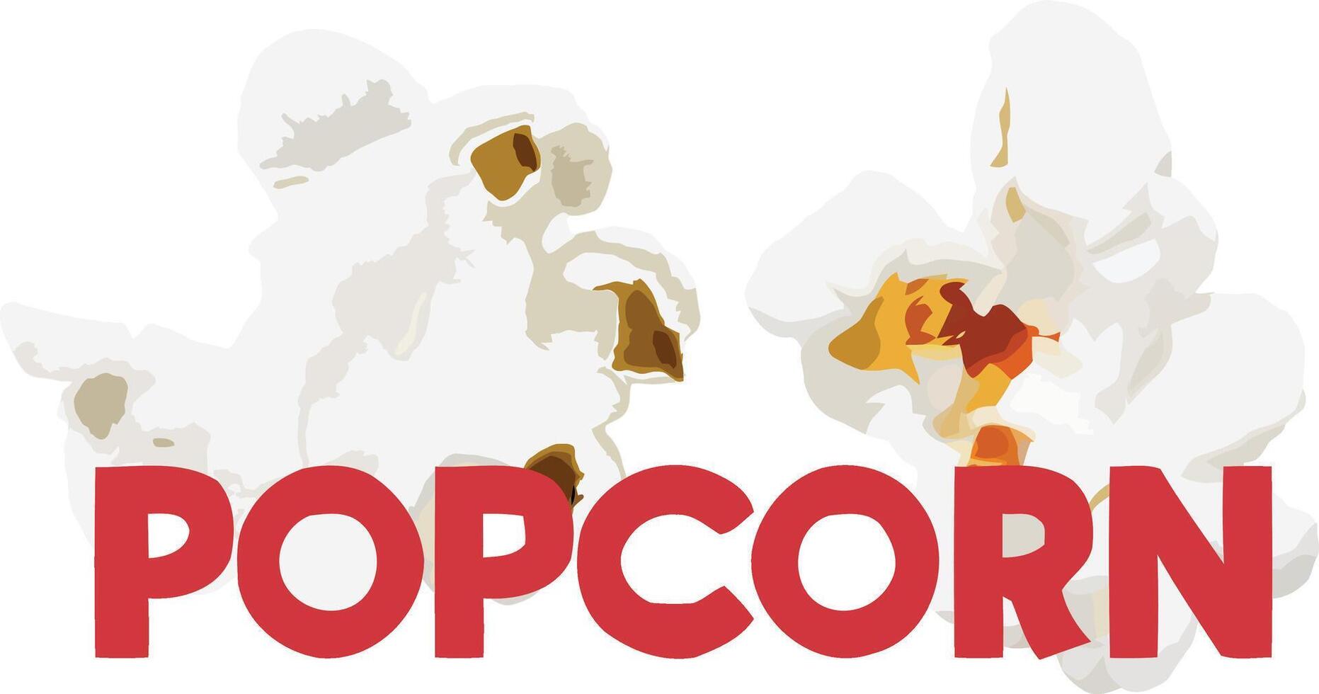 utsökt popcorn mellanmål illustration vektor