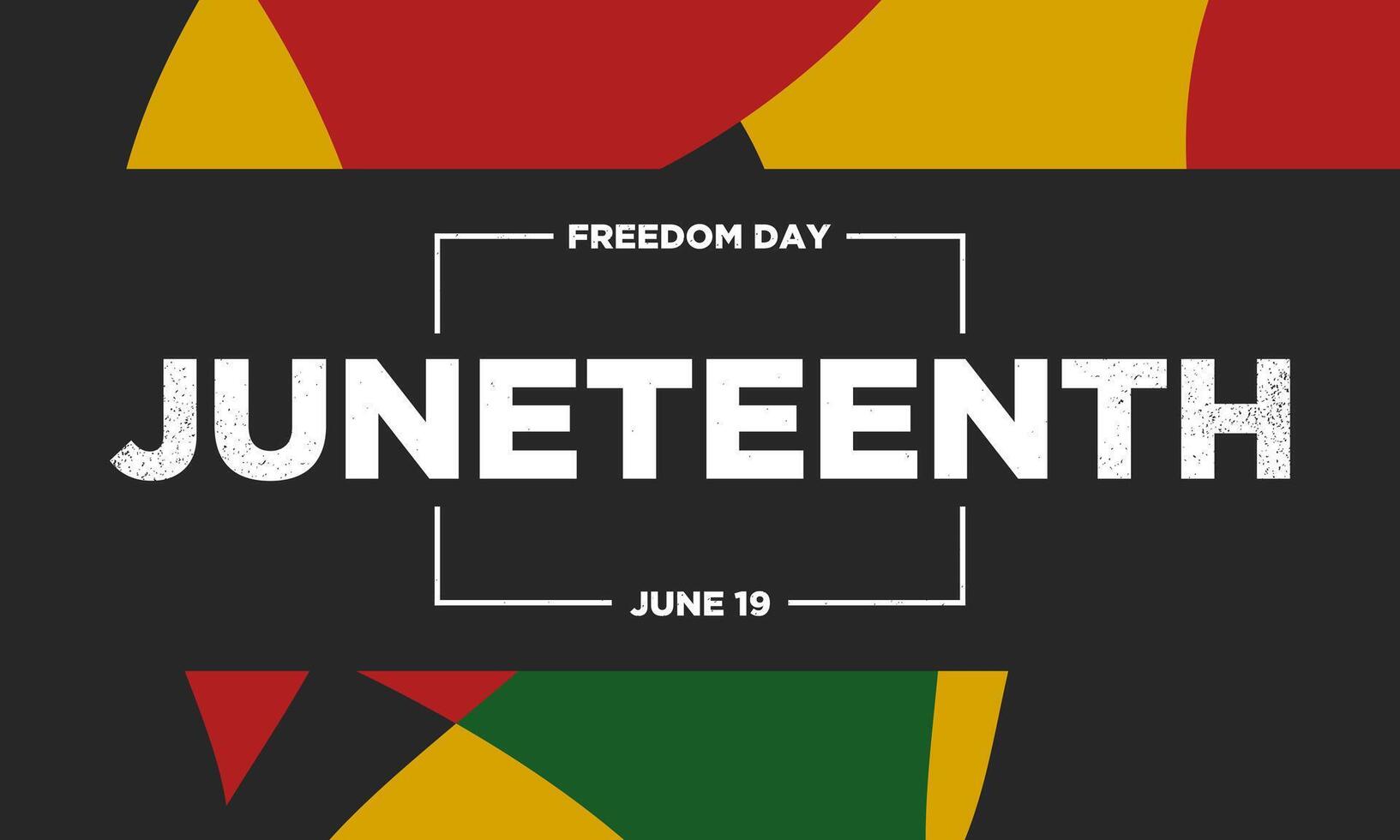 juneteenth frihetsdagen bakgrundsdesign. vektor