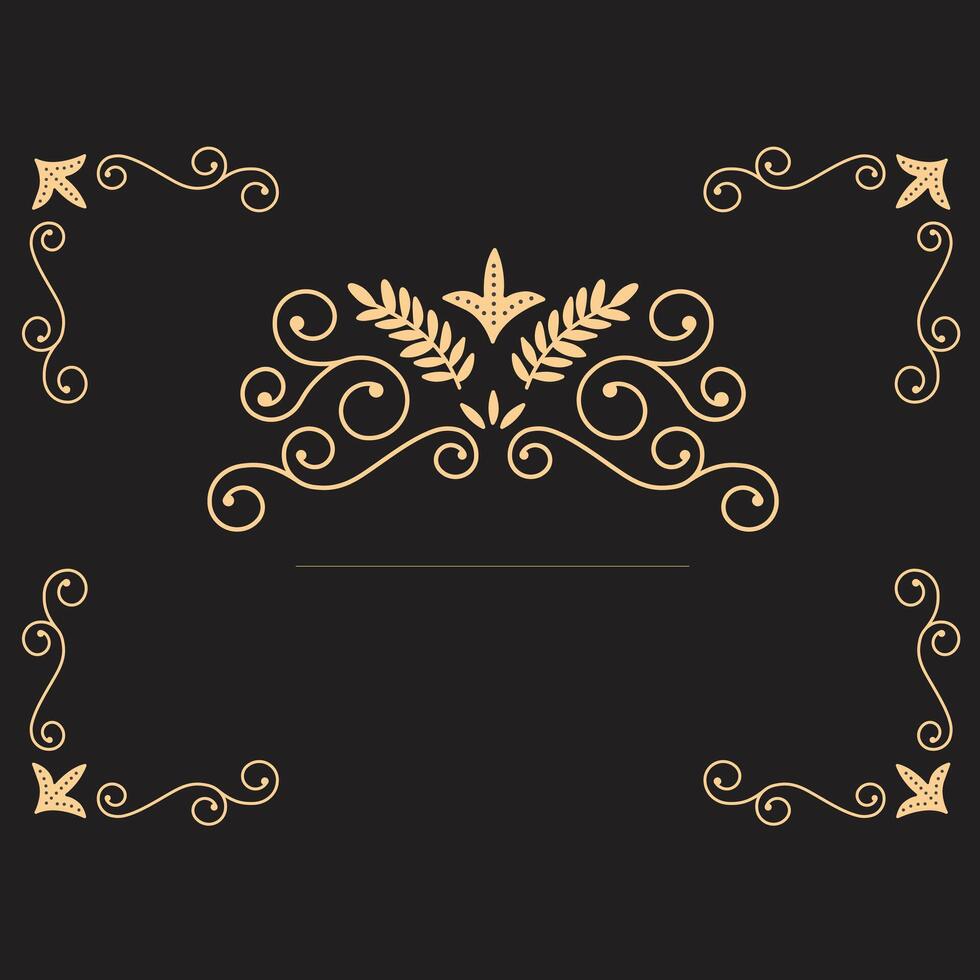 Luxus schick Logo Symbole, elegant kalligraphisch wirbelt, gedeiht aufwendig Vignetten. vektor
