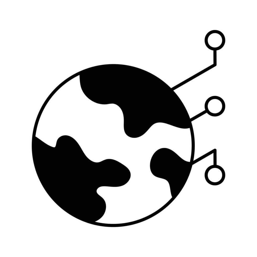 Symbol von global Netzwerk, Digital Erde Design vektor