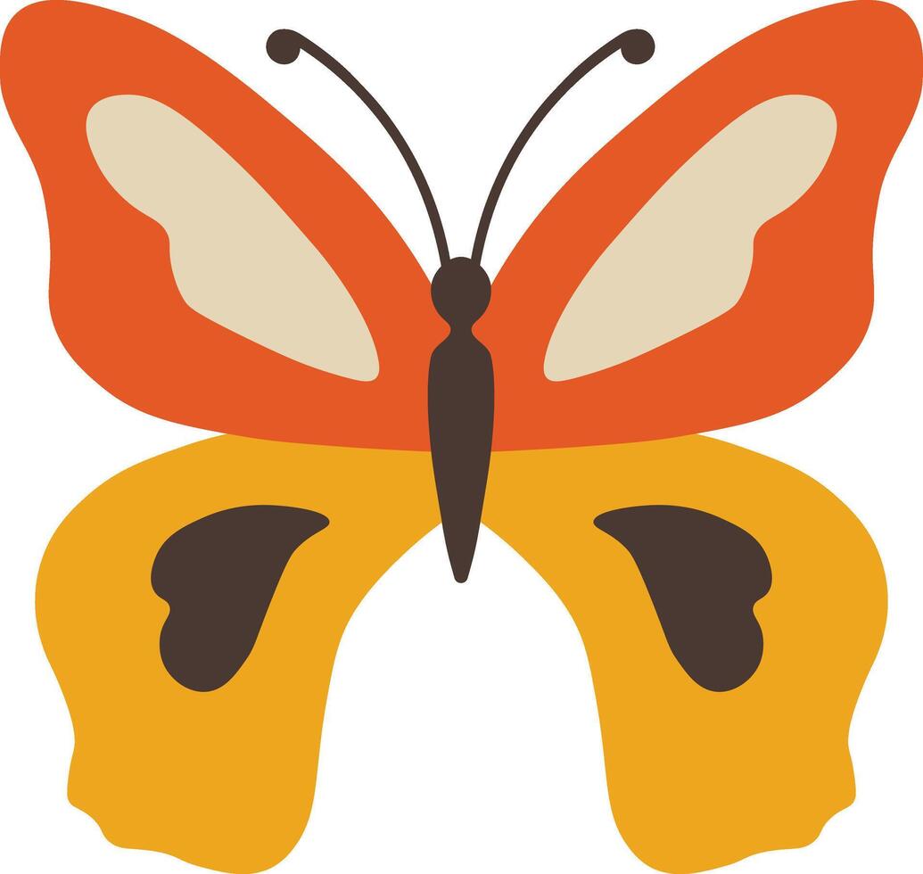 bezaubernd Schmetterling Illustration mit abstrakt Muster Design, schön Schmetterling Symbol. vektor