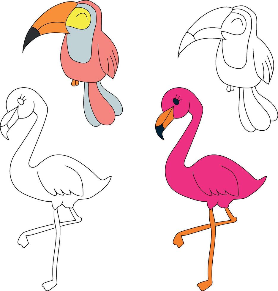 süß wenig Vogel Clip Art eben Design. Vogel eben Illustration vektor