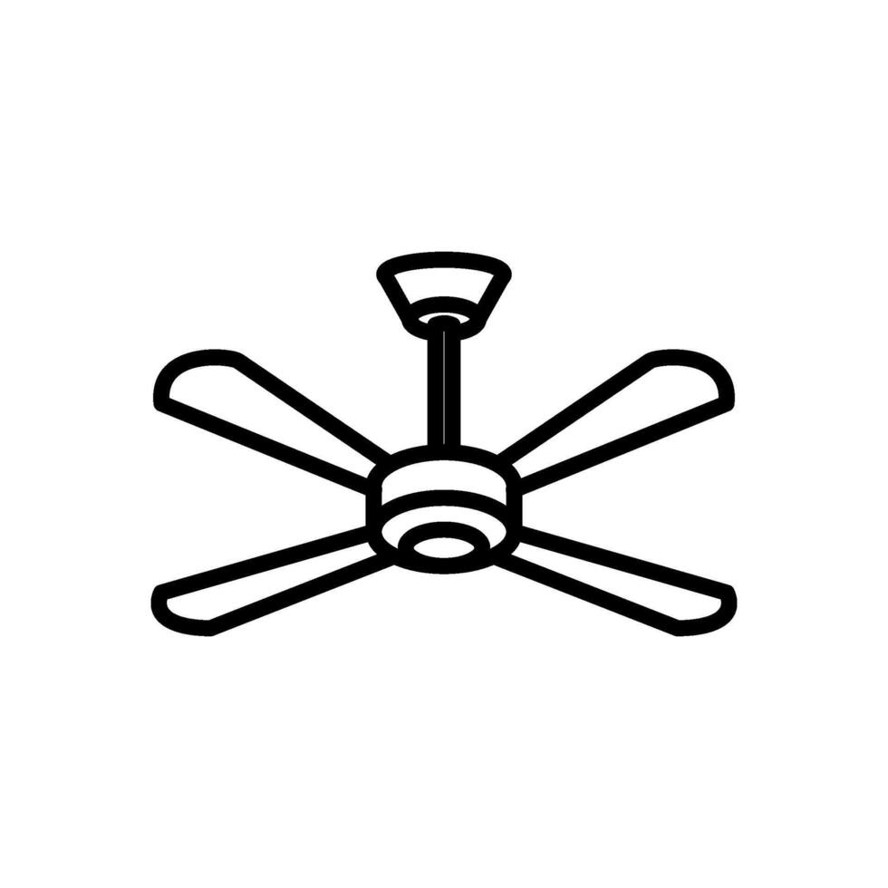 Decke Ventilator Symbol im Linie Stil vektor