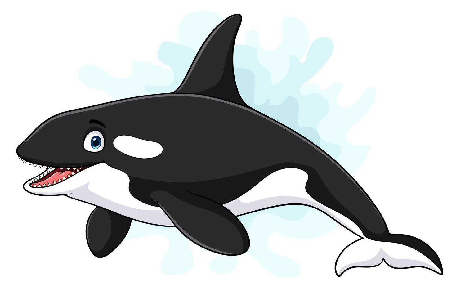 Cartoon Killerwal auf weißem Hintergrund vektor