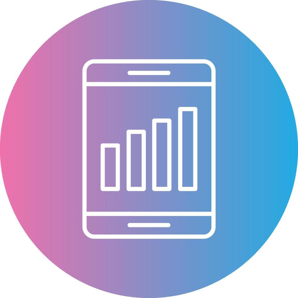 niedrig Signal Linie Gradient Kreis Symbol vektor