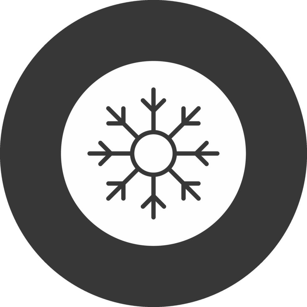 Frost Glyphe invertiert Symbol vektor