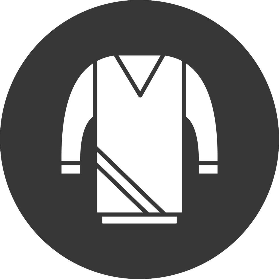 Pullover-Glyphe invertiertes Symbol vektor