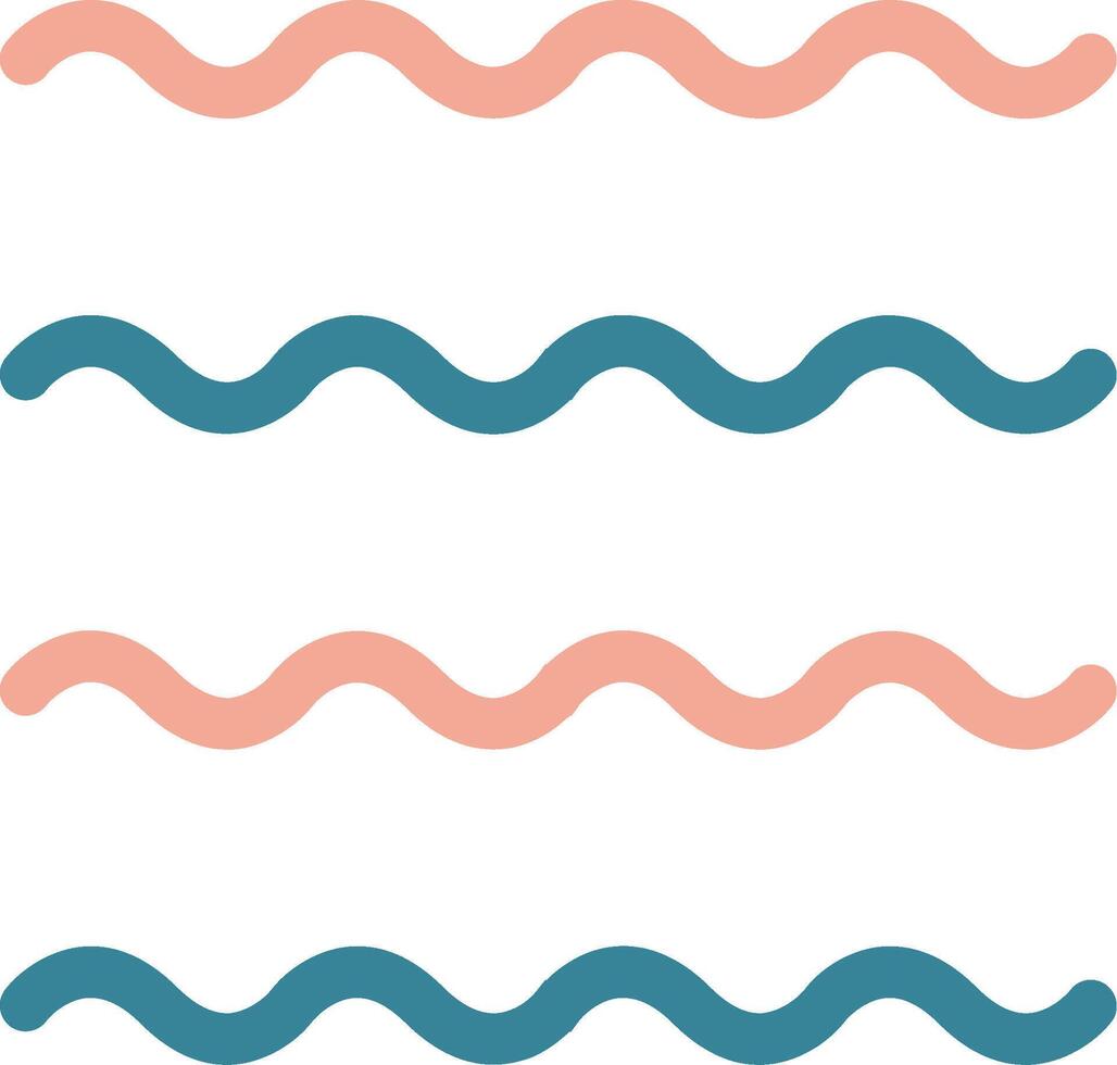 Wellen Glyphe zwei Farbe Symbol vektor