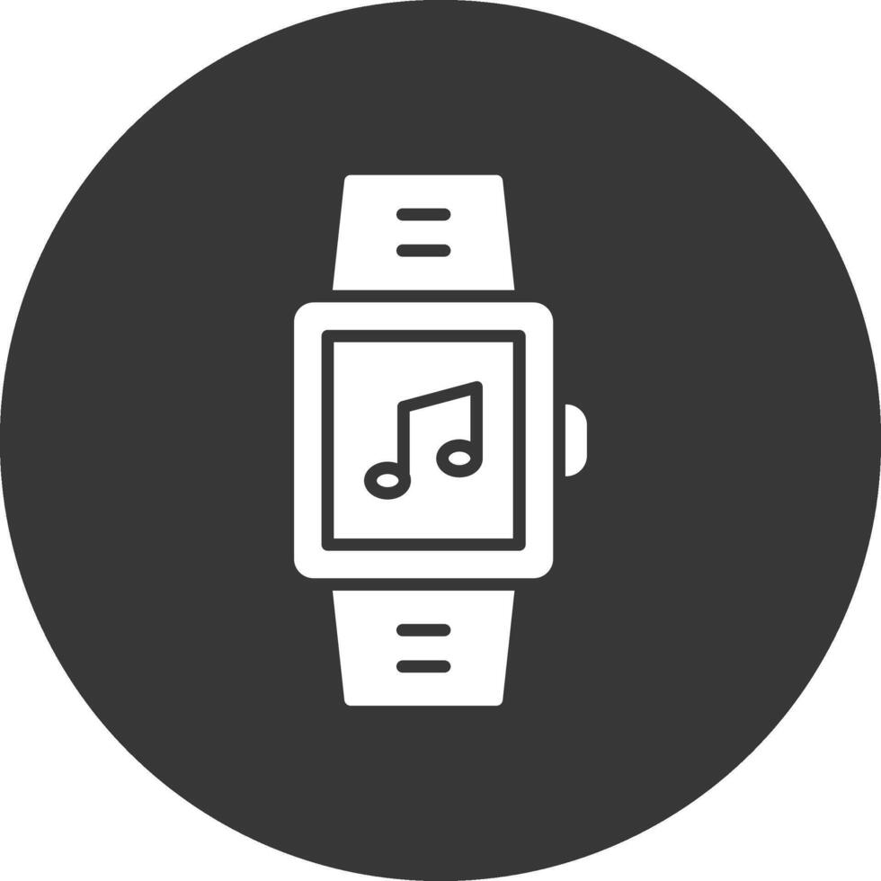 Smartwatch-Glyphe invertiertes Symbol vektor