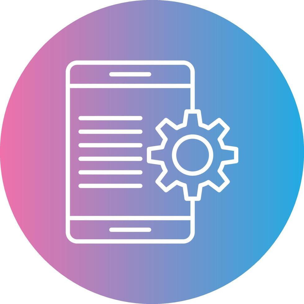 App Entwicklung Linie Gradient Kreis Symbol vektor