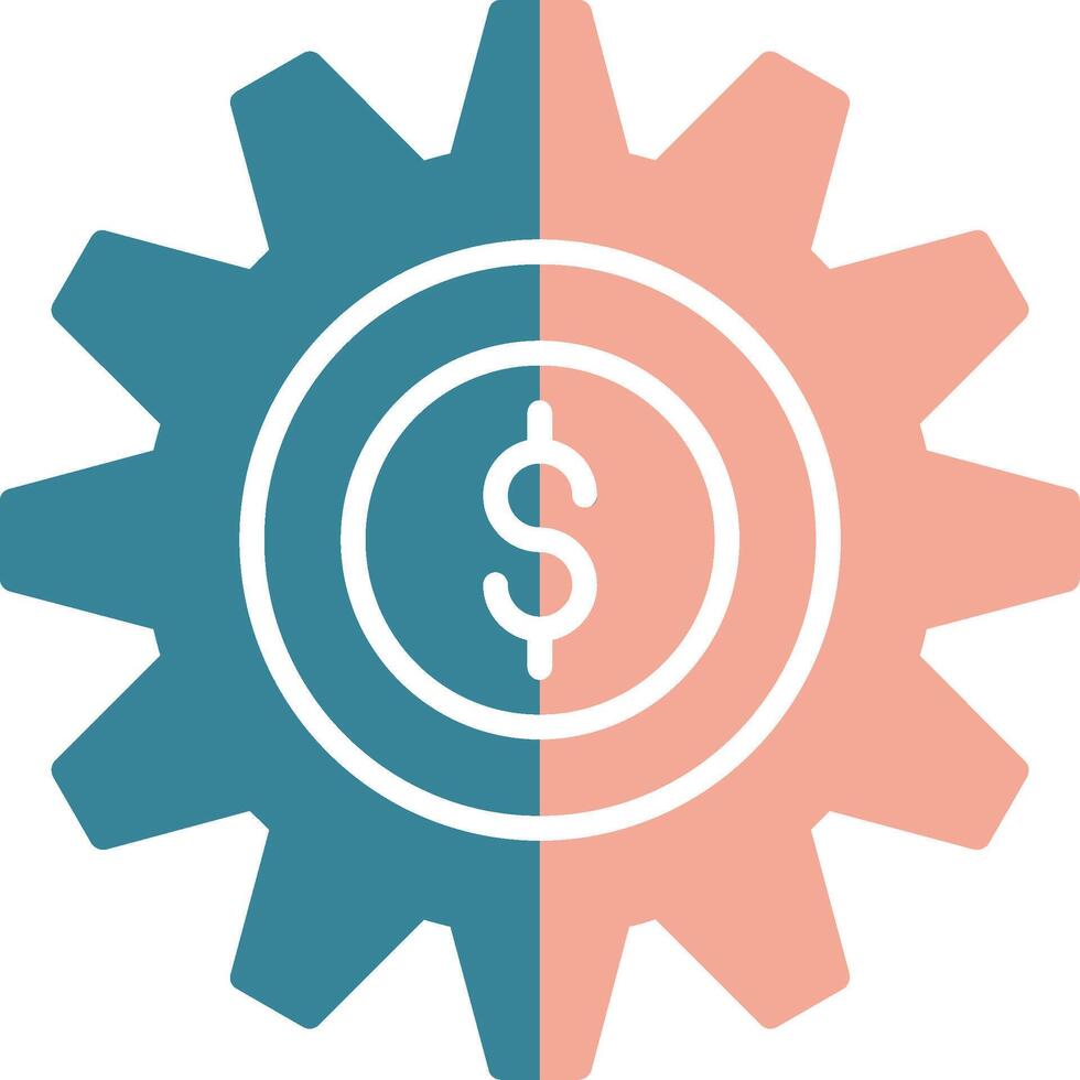 pengar förvaltning glyf två Färg ikon vektor
