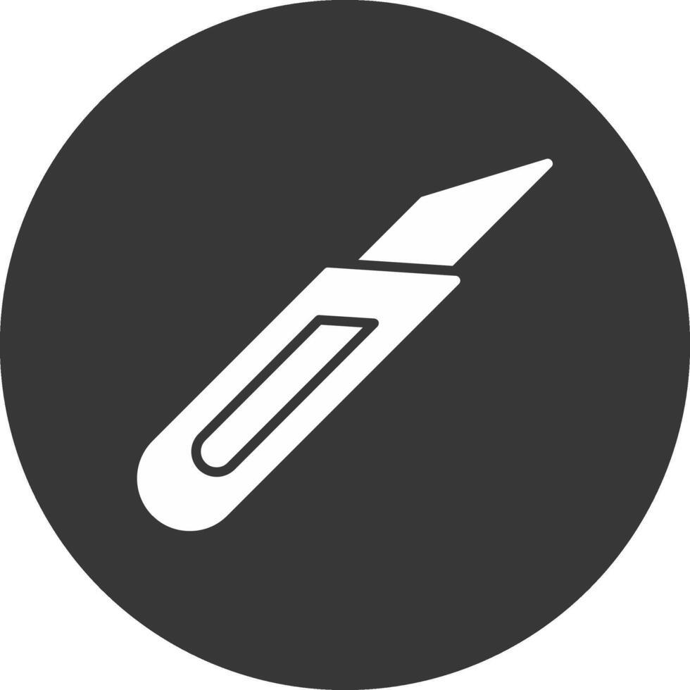 Nützlichkeit Messer Glyphe invertiert Symbol vektor