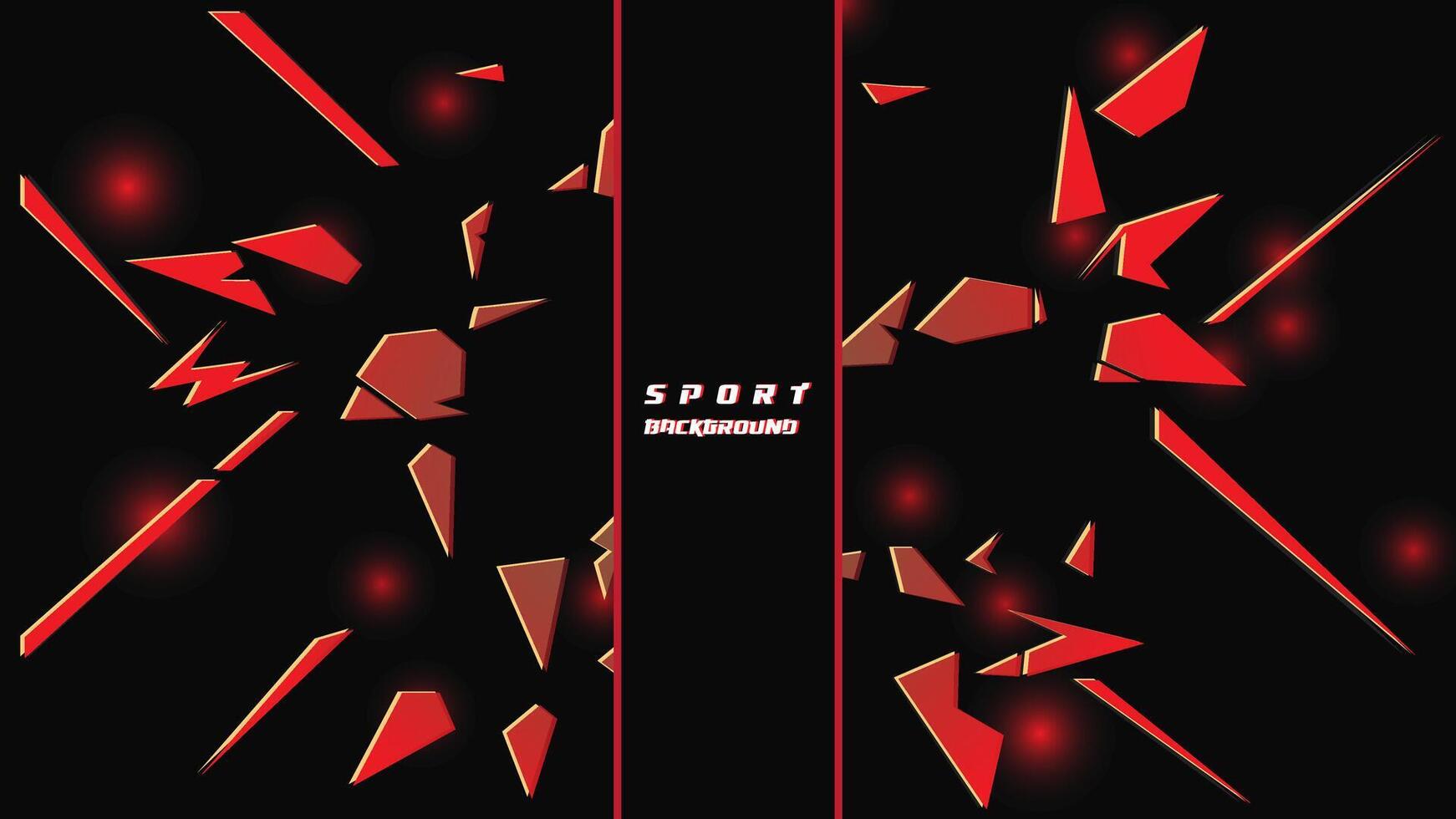 abstrakt futuristisch geometrisch schwarz und rot Hintergrund mit modern Formen. Design Vorlage Technologie Konzept geeignet zum Spiel Banner, olympisch Sport Poster, Cyber Hintergrund vektor