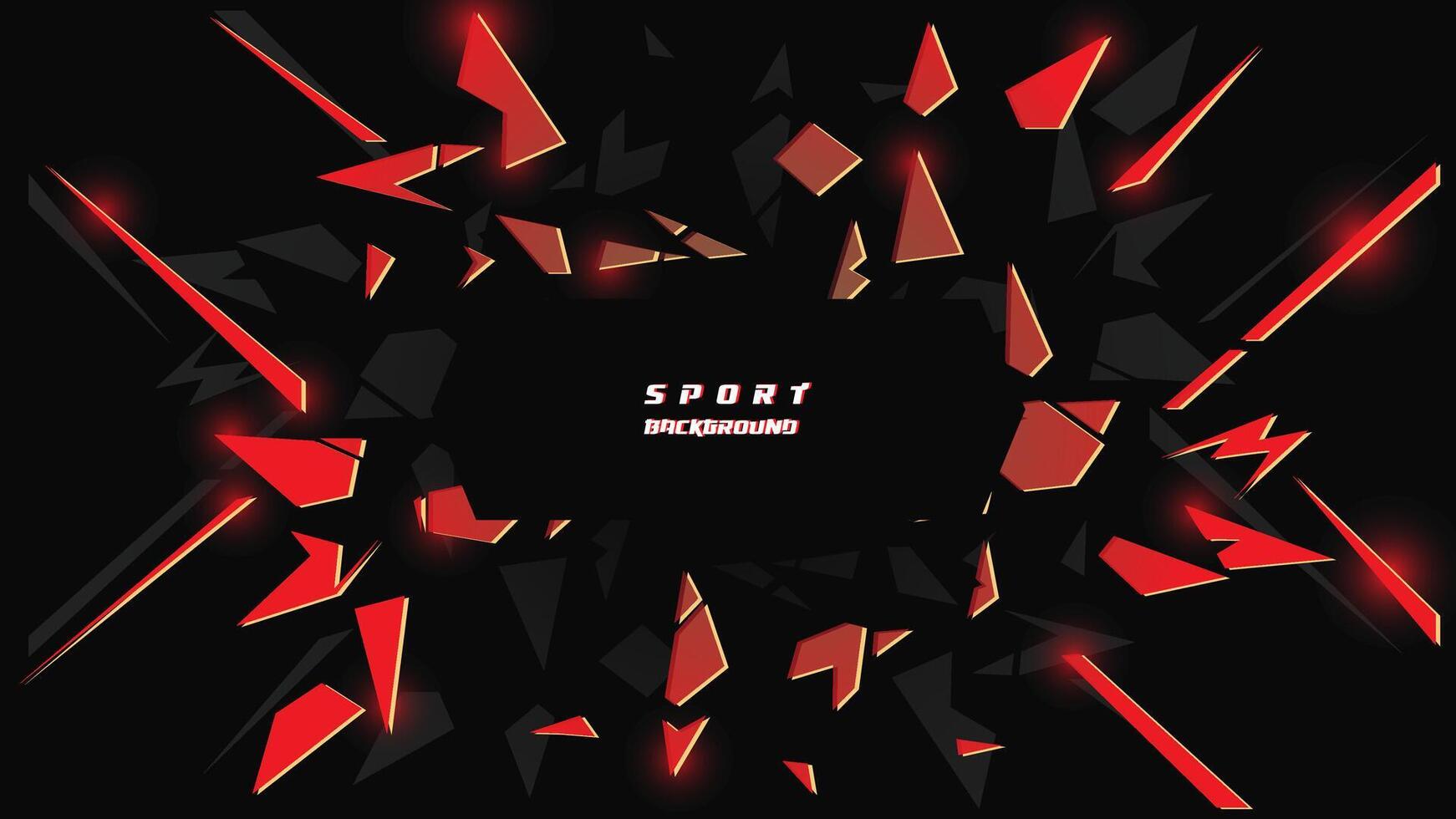 abstrakt futuristisch geometrisch schwarz und rot Hintergrund mit modern Formen. Design Vorlage Technologie Konzept geeignet zum Spiel Banner, olympisch Sport Poster, Cyber Hintergrund vektor