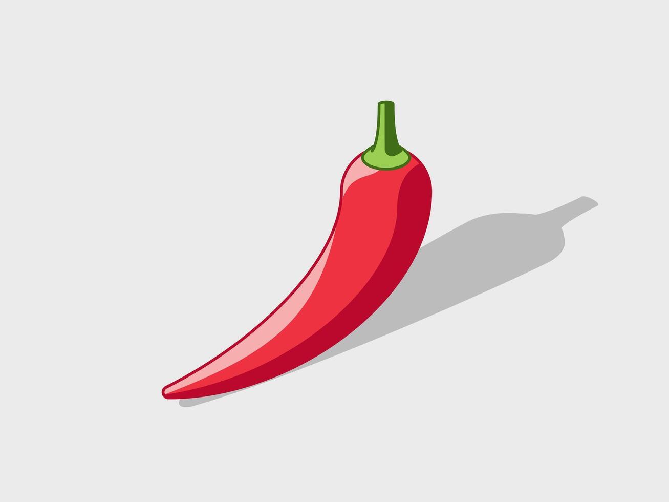 rot Chili Pfeffer isometrisch Illustration mit Schatten vektor