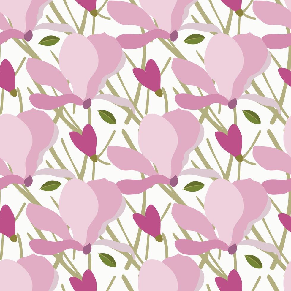 mönster med magnolia vektor
