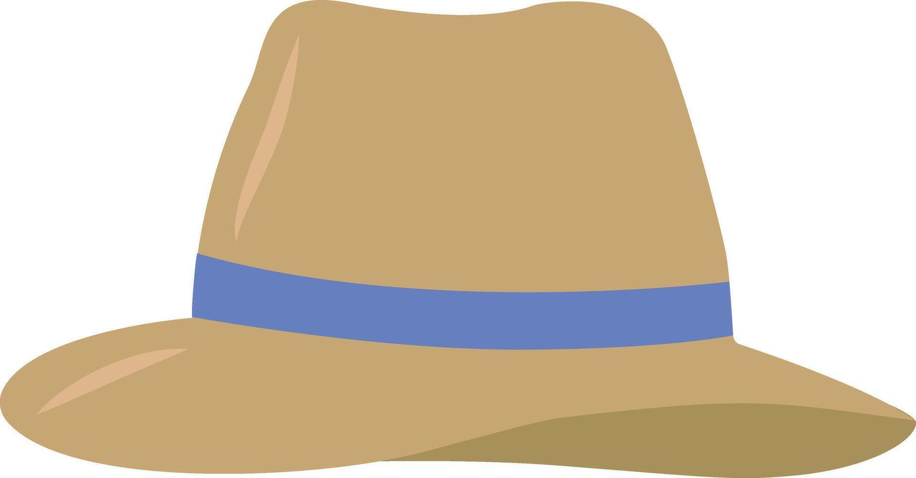 illustration av en mannens känt hatt. platt ikon av en mannens hatt på en transparent bakgrund. hatt ikon, Västra, derby hattar, reklam kampanjer, märken av sommar hattar med flexibel brätte. vektor