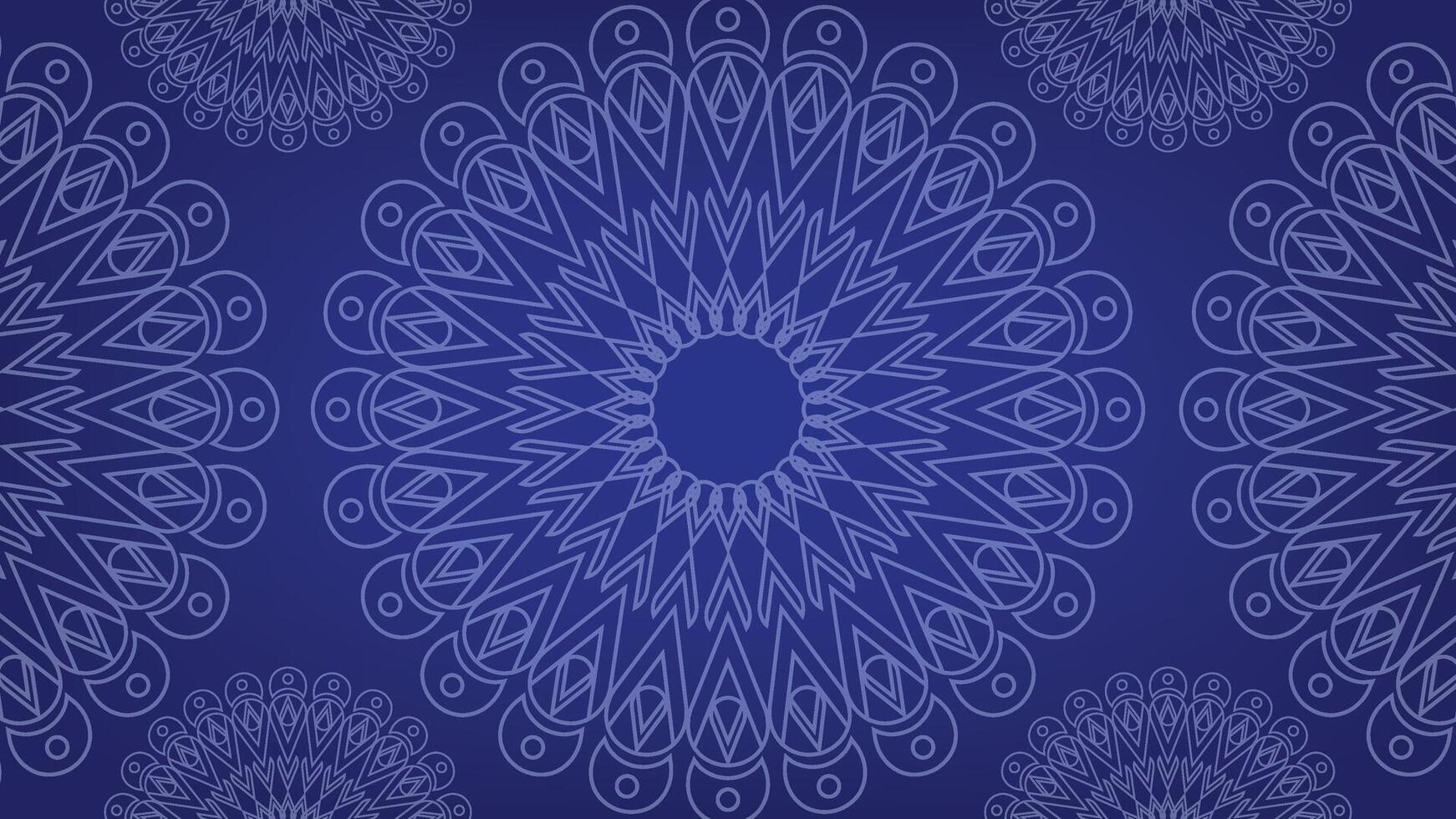 modern elegant Luxus Blau Mandala Hintergrund vektor