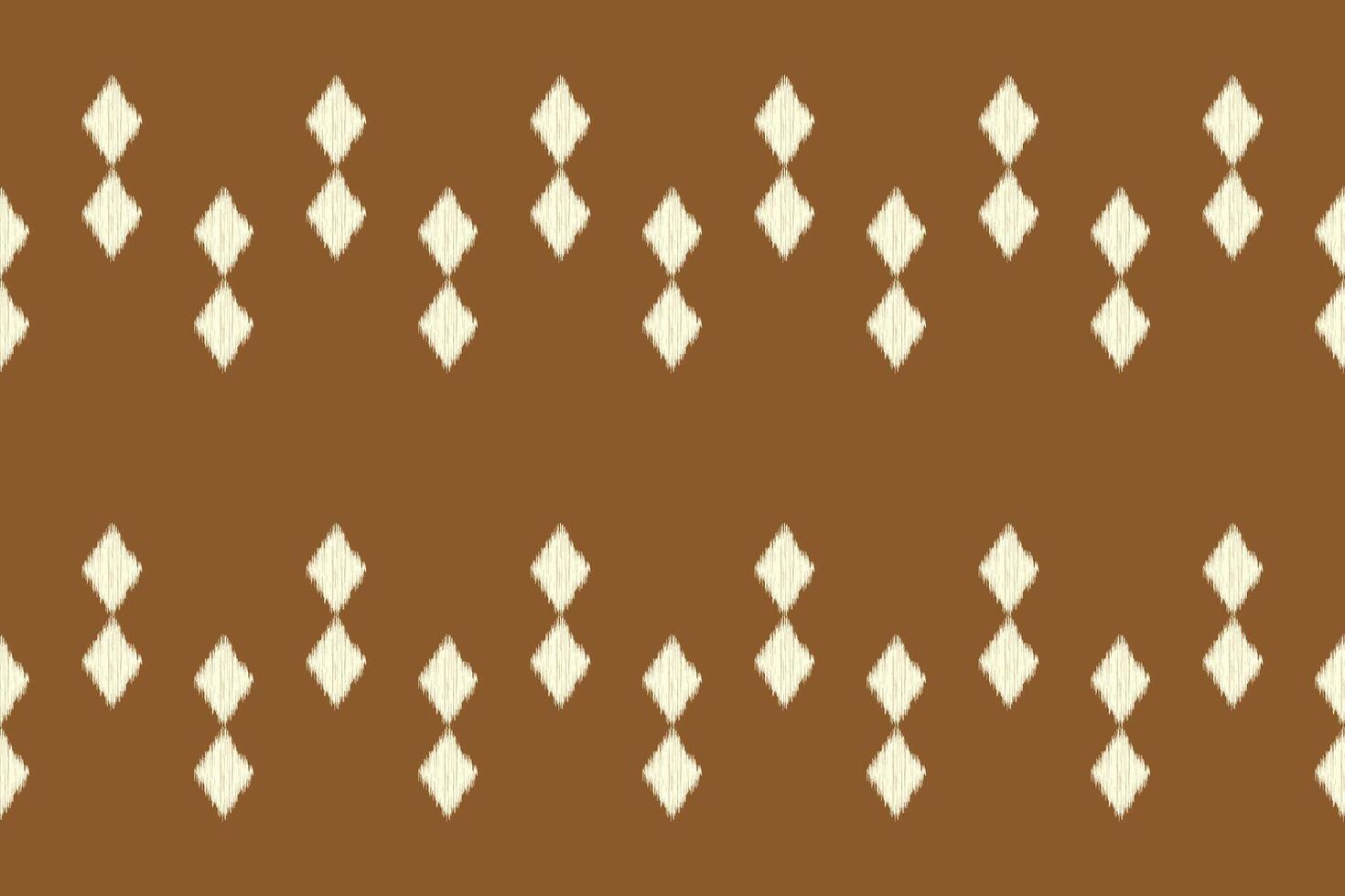traditionell ethnisch Ikat Motiv Stoff Muster geometrisch Stil.afrikanisch Ikat Stickerei ethnisch orientalisch Muster braun Hintergrund Hintergrund. abstrakt, Illustration, Textur, Rahmen, Dekoration. vektor