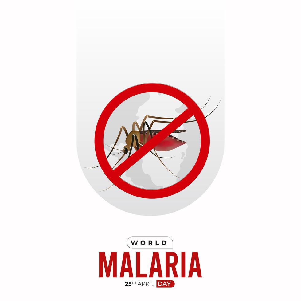 Welt Malaria Tag Bewusstsein Tag Sozial Medien Poster Design vektor