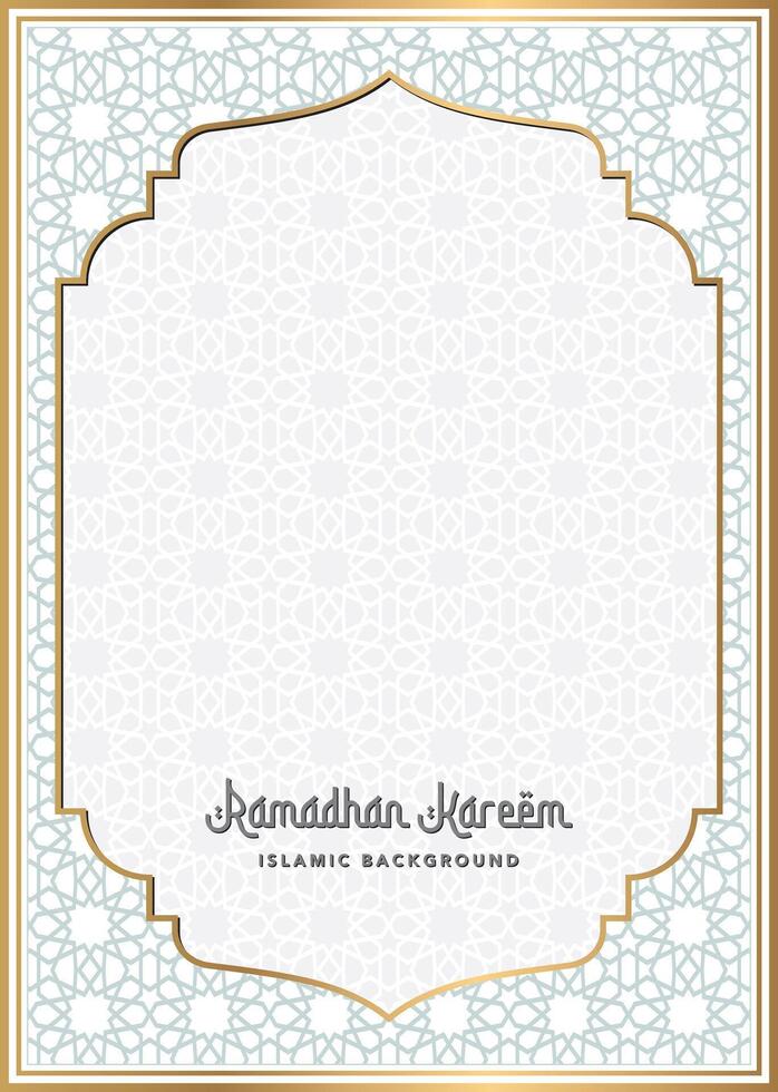 islamic Ramadhan eid bakgrund med en dekorativ ram och en plats för text vektor